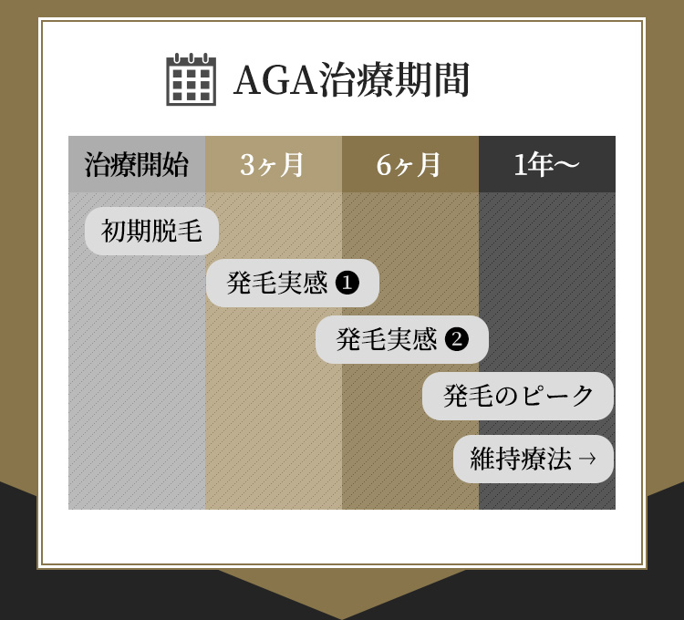AGA治療期間！